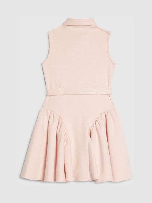 River Island Pink Suedette Sleeveless Prom Dress image 2