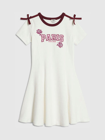 River Island White Paris Jersey Dress image 1