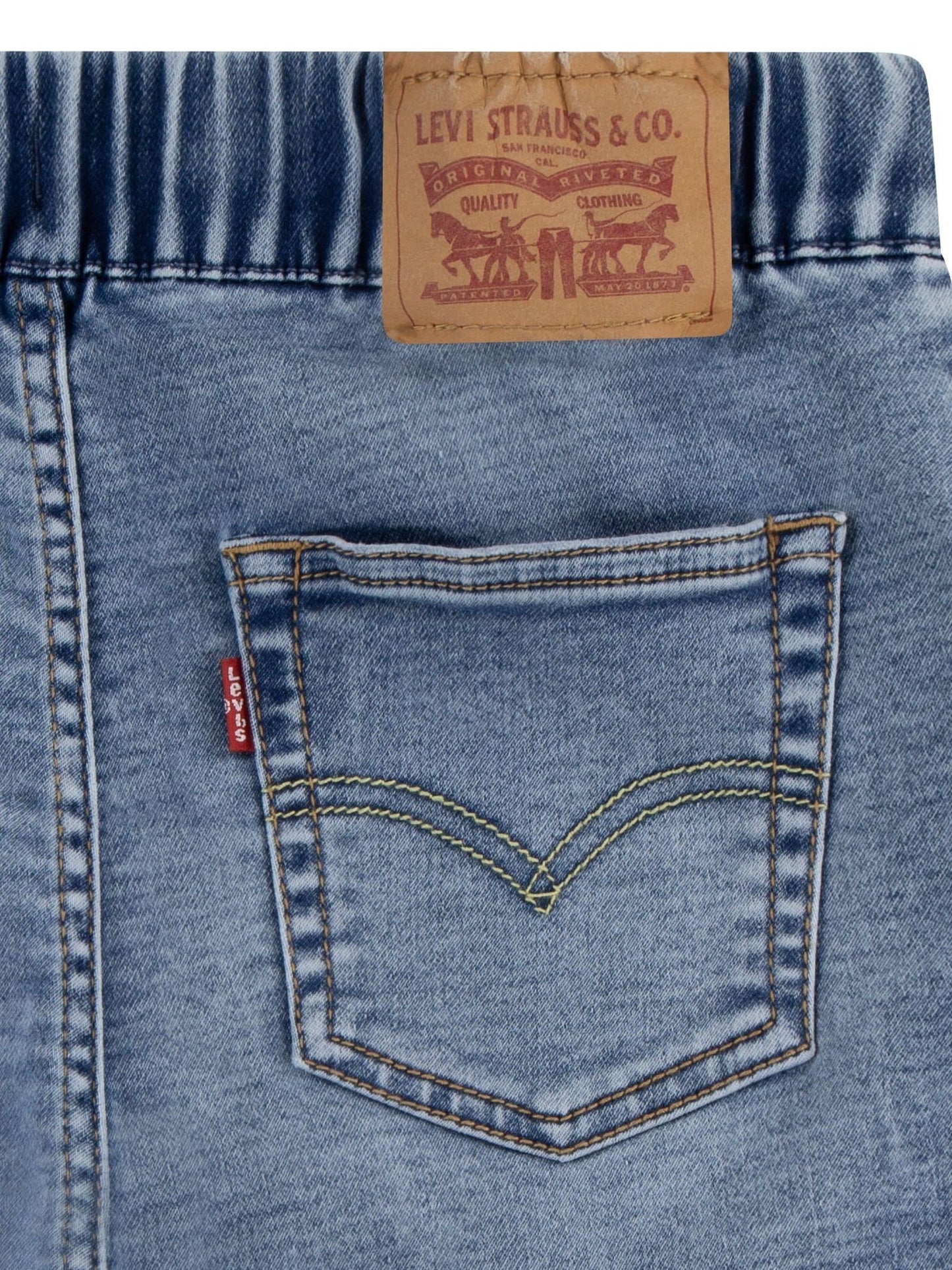 Dsiney Kidz - Levi's Blue Skinny Fit Pull On Dobby Shorts image 4