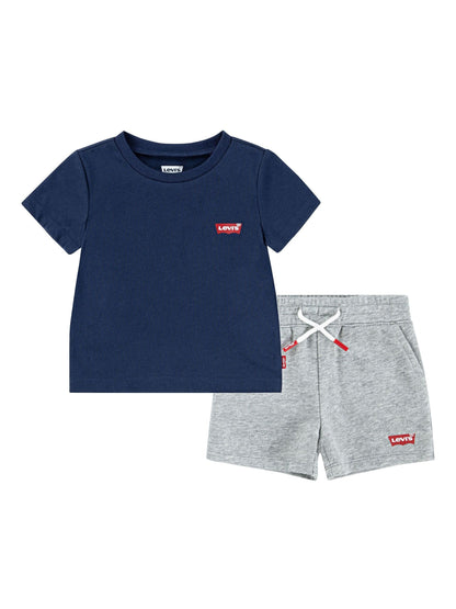 Levi's® Blue Batwing Short Sleeve Top and Knit Shorts image 5