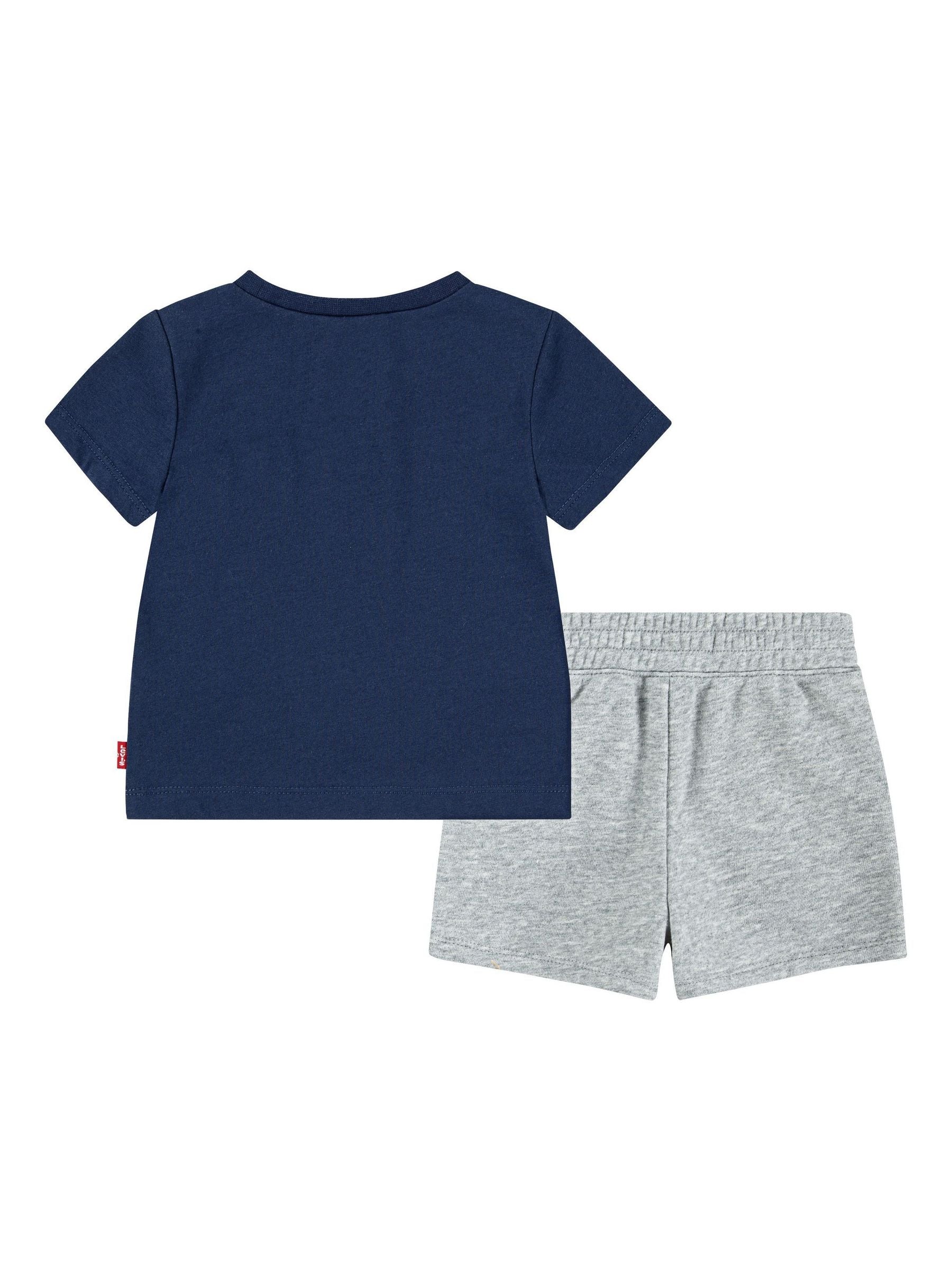 Levi's® Blue Batwing Short Sleeve Top and Knit Shorts image 6