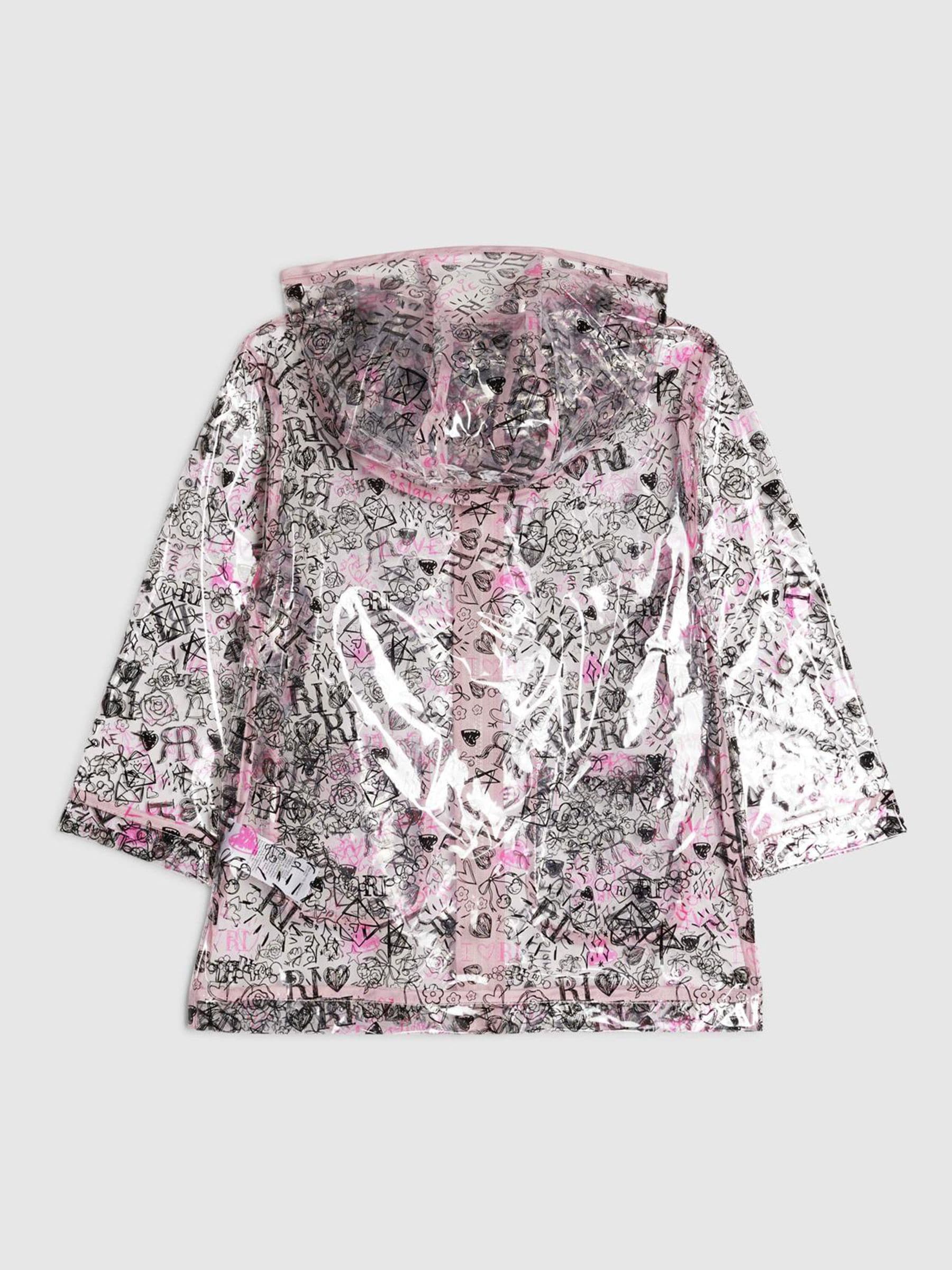 Dsiney Kidz - River Island Black Graffiti Glitter Rainmac image 2