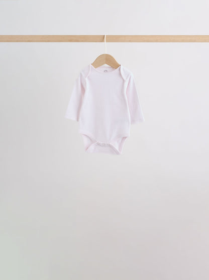 Dsiney Kidz - Pink/White Long Sleeve Baby Bodysuits 5 Pack image 7