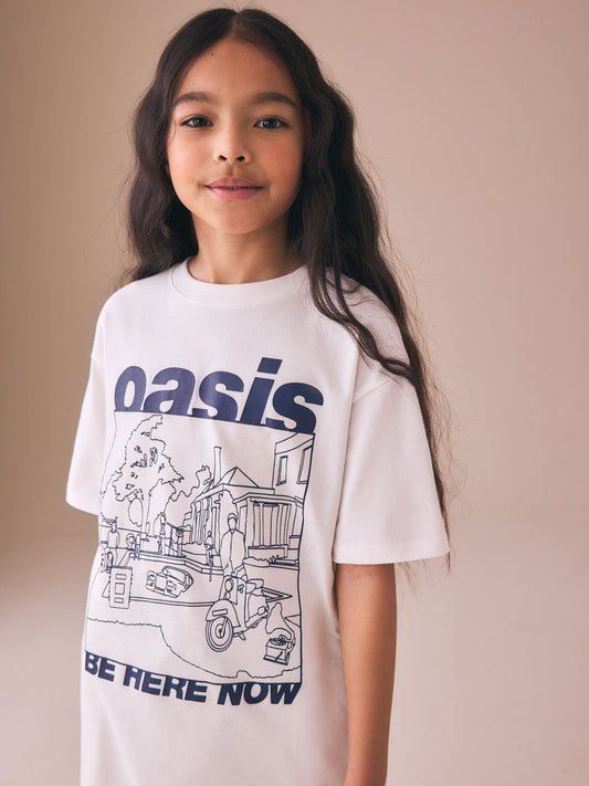 Dsiney Kidz - White Oasis Oversized Graphic T-Shirt (3-16yrs) image 1