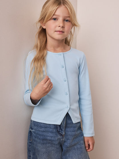Dsiney Kidz - Blue Long Sleeve Ribbed Cardigan (3-16yrs) image 2