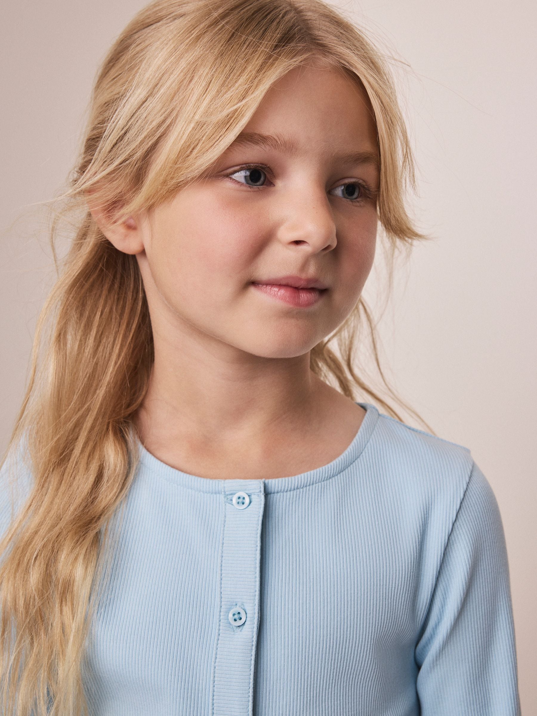 Dsiney Kidz - Blue Long Sleeve Ribbed Cardigan (3-16yrs) image 4
