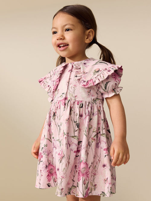 Dsiney Kidz - Floral Short Sleeve Collared Floral Dress (3mths-7yrs) image 1