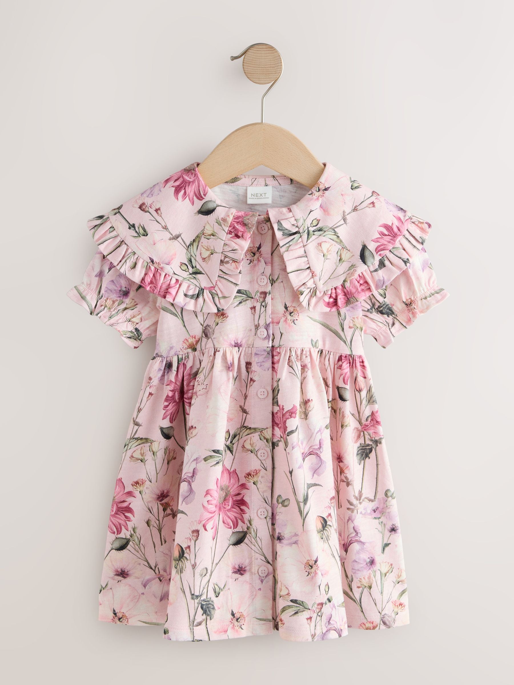 Floral Short Sleeve Collared Floral Dress (3mths-7yrs) image 4