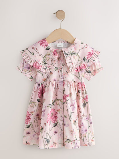 Floral Short Sleeve Collared Floral Dress (3mths-7yrs) image 4