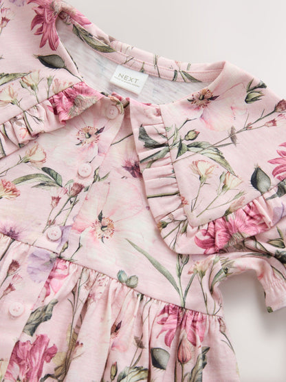 Floral Short Sleeve Collared Floral Dress (3mths-7yrs) image 7
