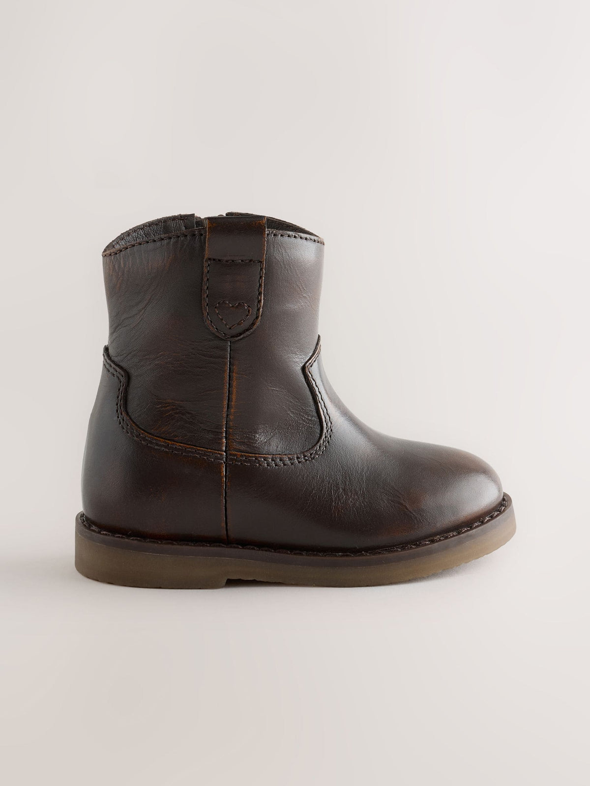 Chocolate Brown Standard Fit (F) Western Ankle Boots - image 2