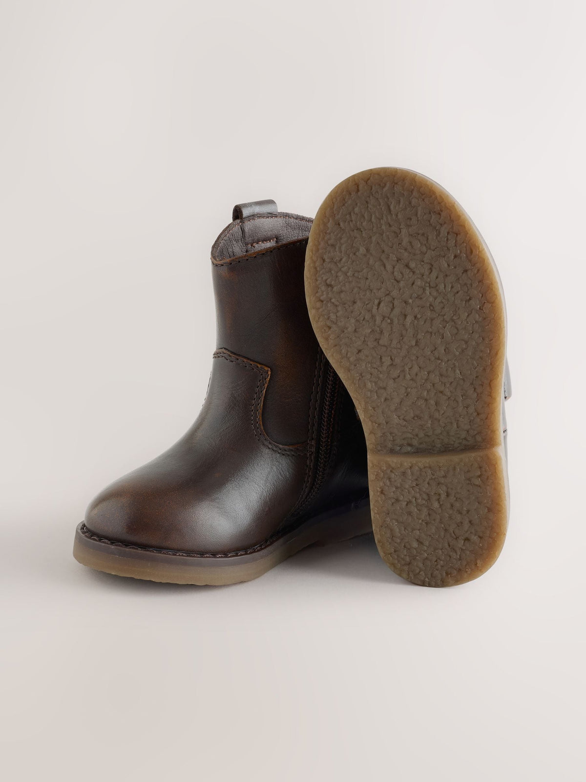 Chocolate Brown Standard Fit (F) Western Ankle Boots - image 3