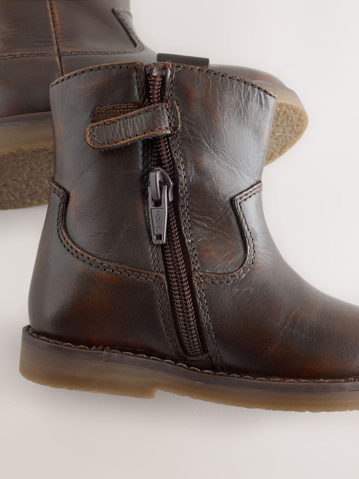 Chocolate Brown Standard Fit (F) Western Ankle Boots - image 5