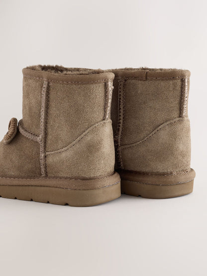 Dsiney Kidz - Chocolate Brown Bear Wide Fit (G) Water Repellent Suede Pull On Boots image 4