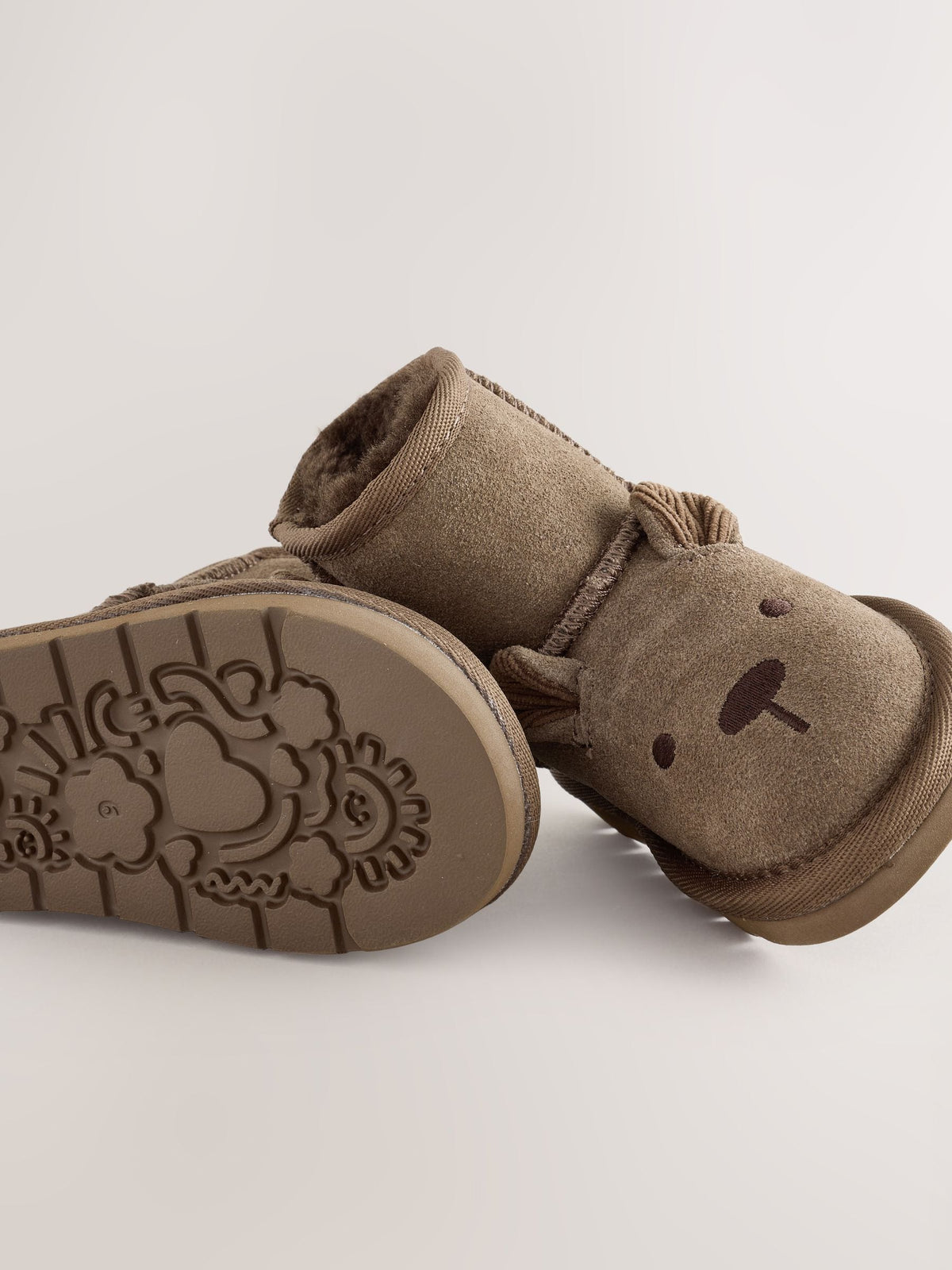 Dsiney Kidz - Chocolate Brown Bear Wide Fit (G) Water Repellent Suede Pull On Boots image 5