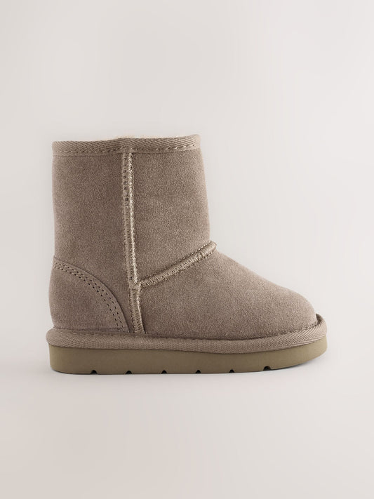 Dsiney Kidz - Mink Brown Wide Fit (G) Water Repellent Tall Suede Pull On Boots image 2