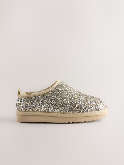 Gold Glitter Shoot Slippers image 2