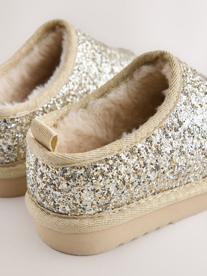 Gold Glitter Shoot Slippers image 4
