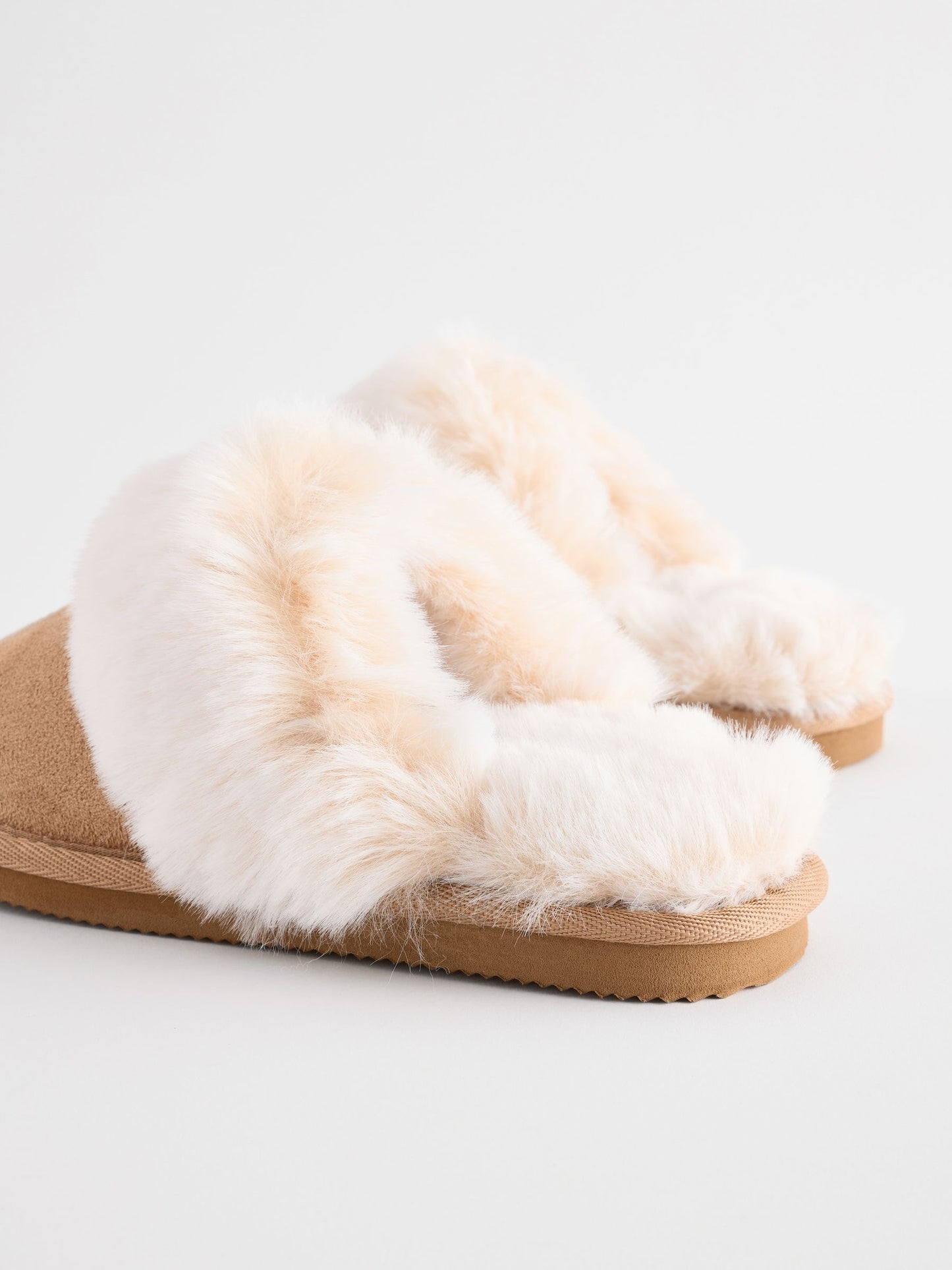 Tan Brown Mule Slippers image 3