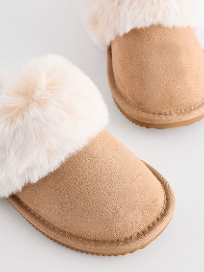 Tan Brown Mule Slippers image 6