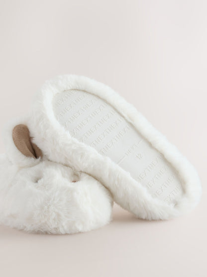 White Bunny Character Mule Slippers image 5