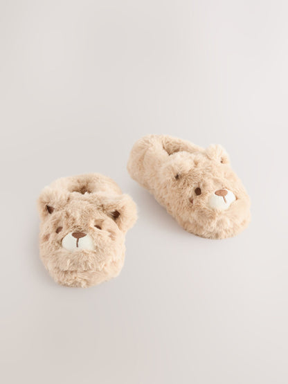 Brown Bear Character Mule Slippers image 1