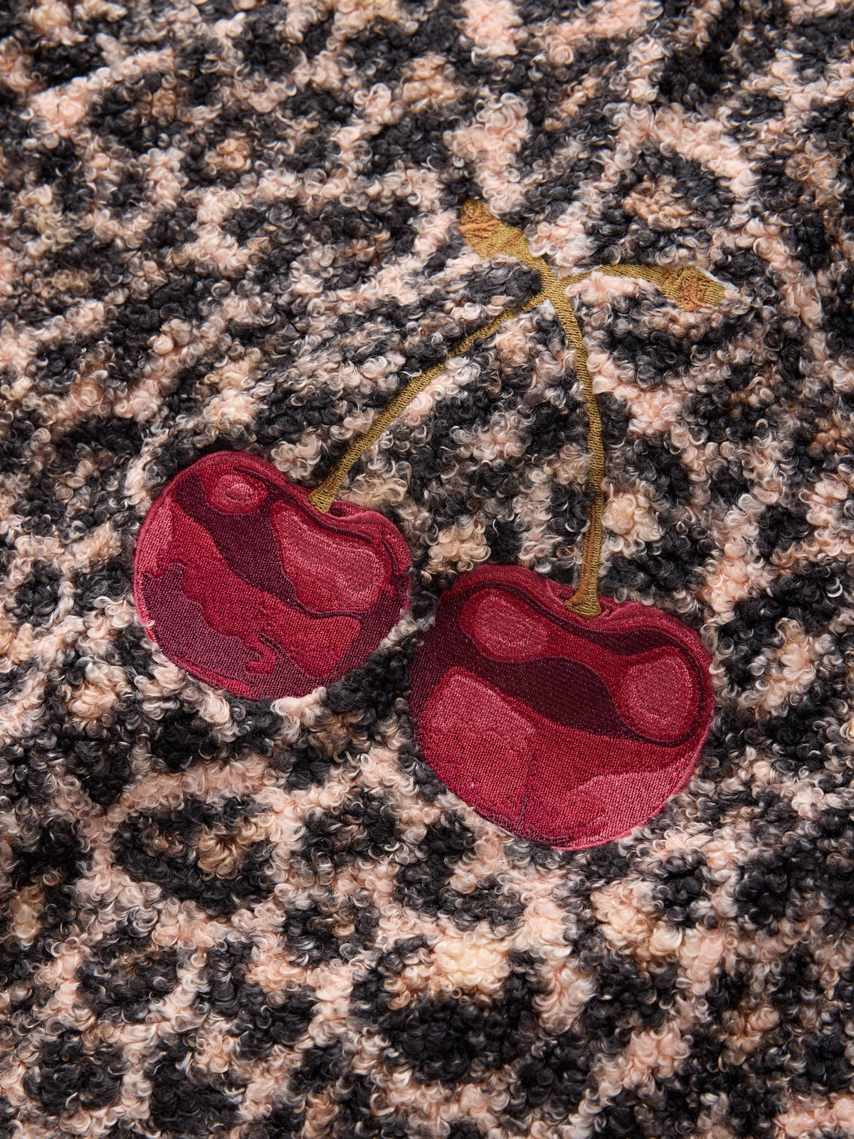 Never Fully Dressed Leopard Cherry Borg Jacket - image 6