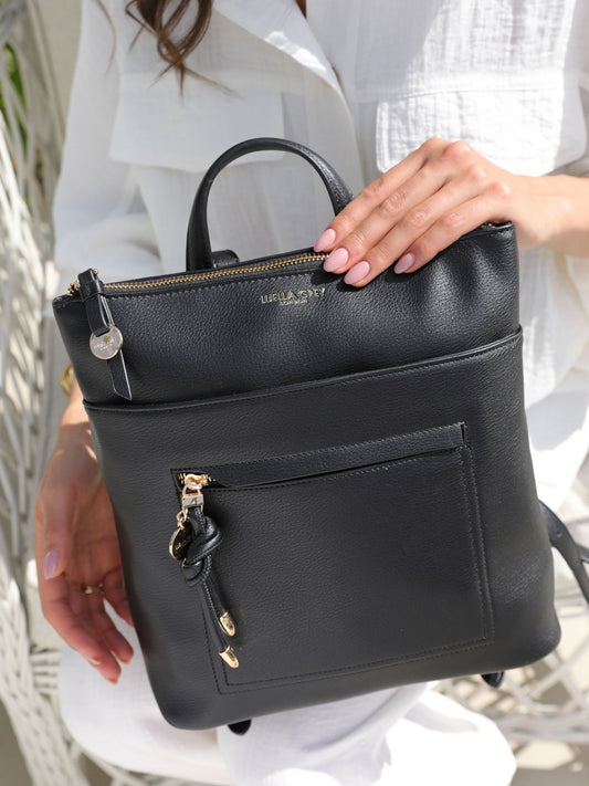 Luella Grey Black Ella Small Casual Backpack image 1