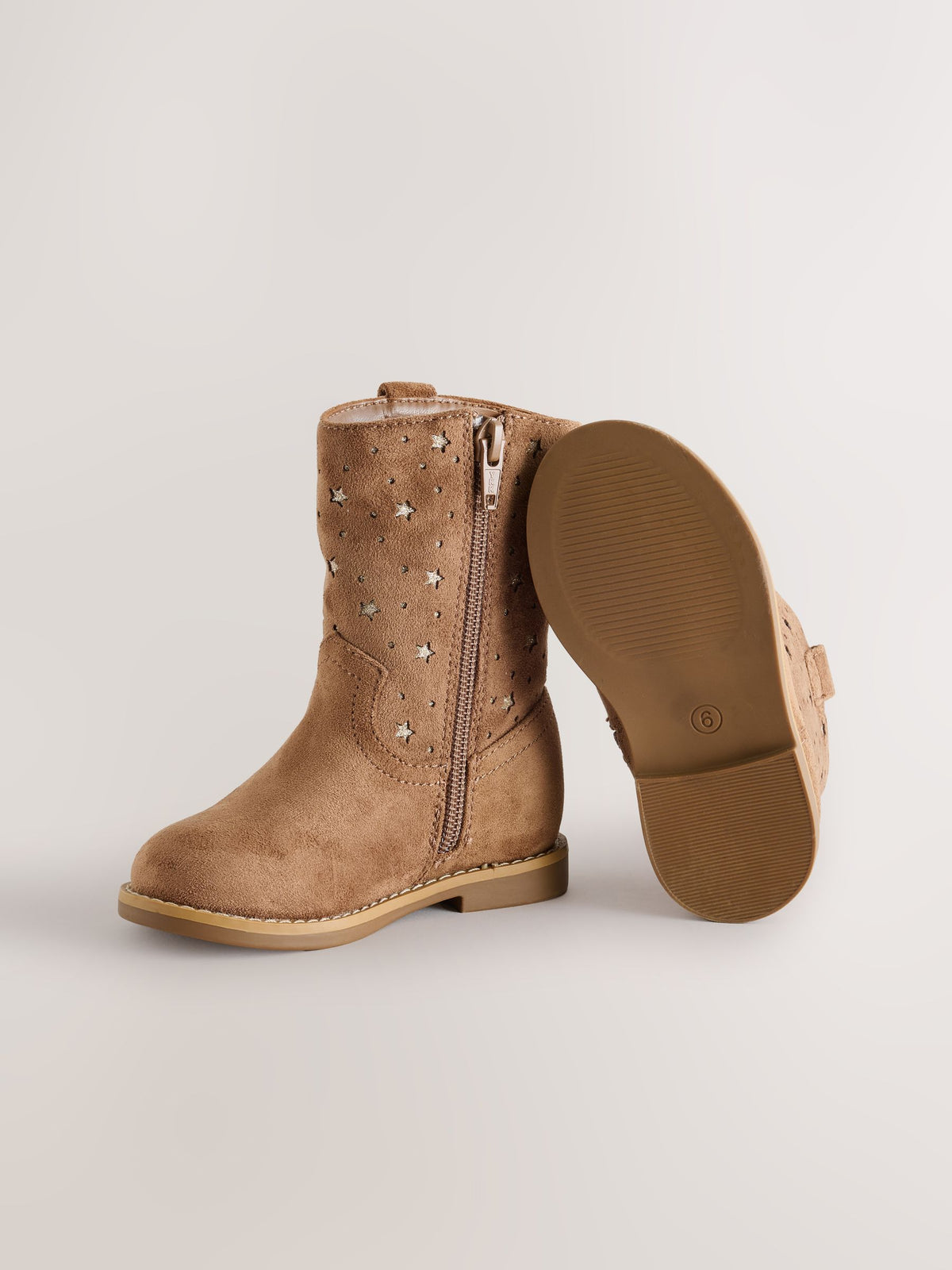 Dsiney Kidz - Tan Brown Star Western Tall Boots image 3