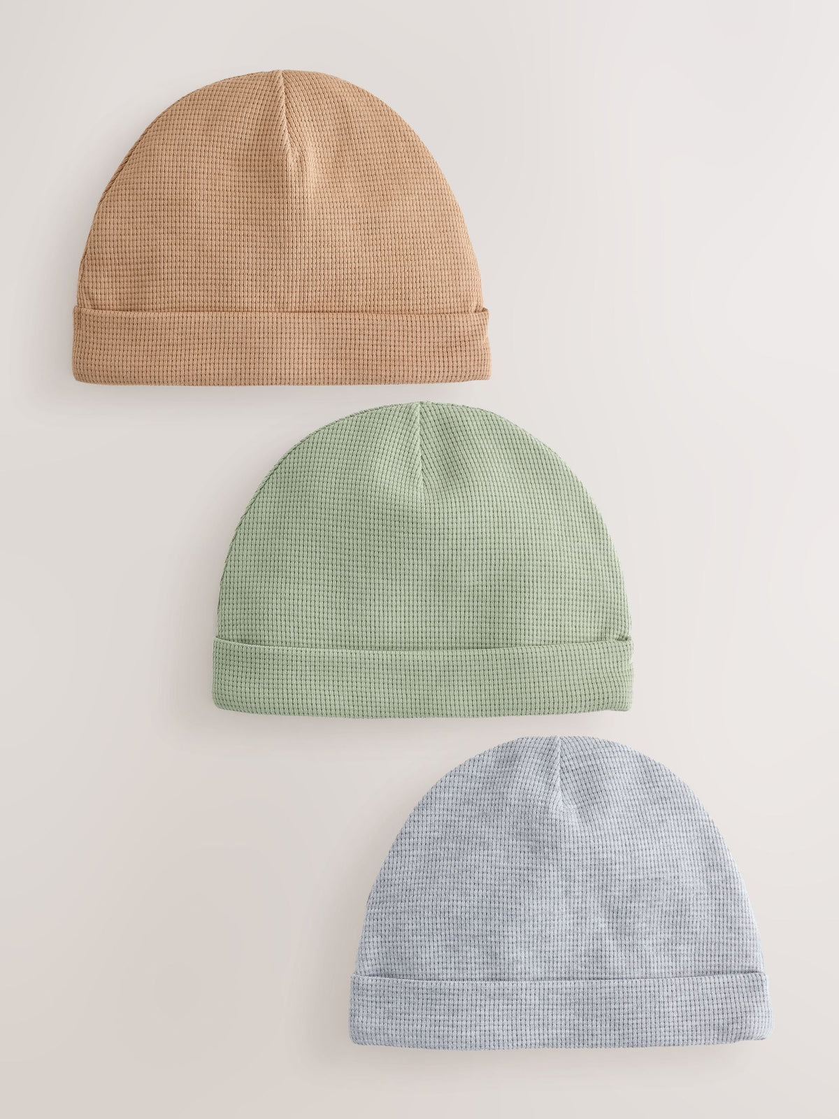 Neutral Sage Beanies 3 Pack (0-18mths) - image 1
