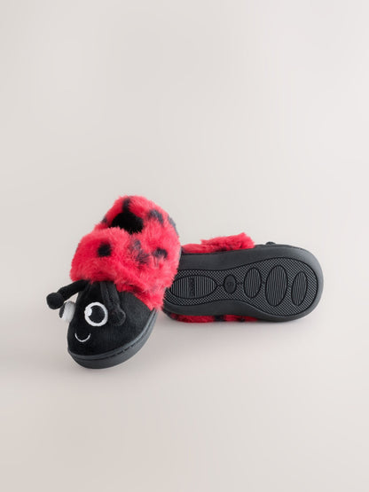 Red/Black Ladybird Cupsole Slippers image 2