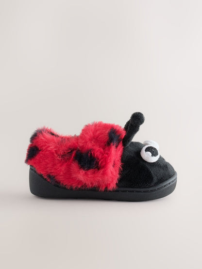 Red/Black Ladybird Cupsole Slippers image 3
