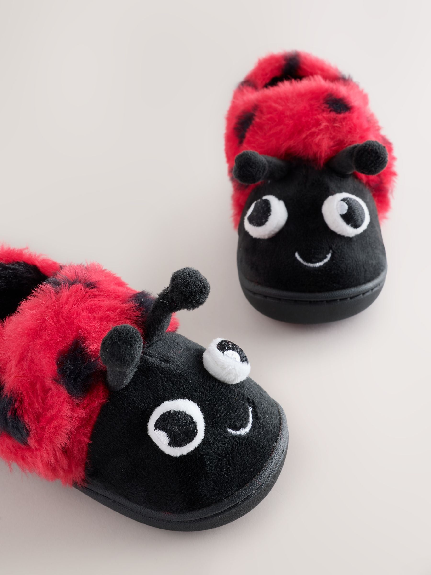 Red/Black Ladybird Cupsole Slippers image 4