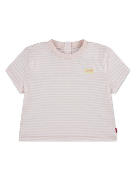 Levi's® Pink Striped Mini Batwing Short Sleeve T-Shirt image 1