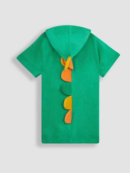 JoJo Maman Bébé Green Dinosaur Character Hooded Poncho Towel image 3
