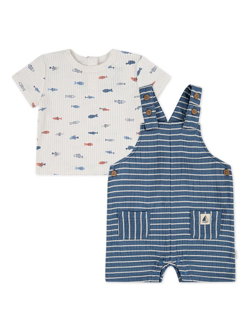 Huggies Blue Baby Dungaree Set image 1