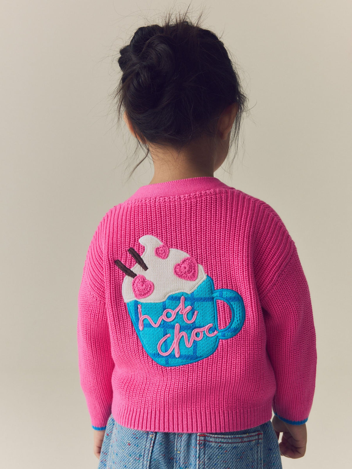 Dsiney Kidz - Pink Hot Chocolate V-Neck Cardigan (3mths-7yrs) image 4