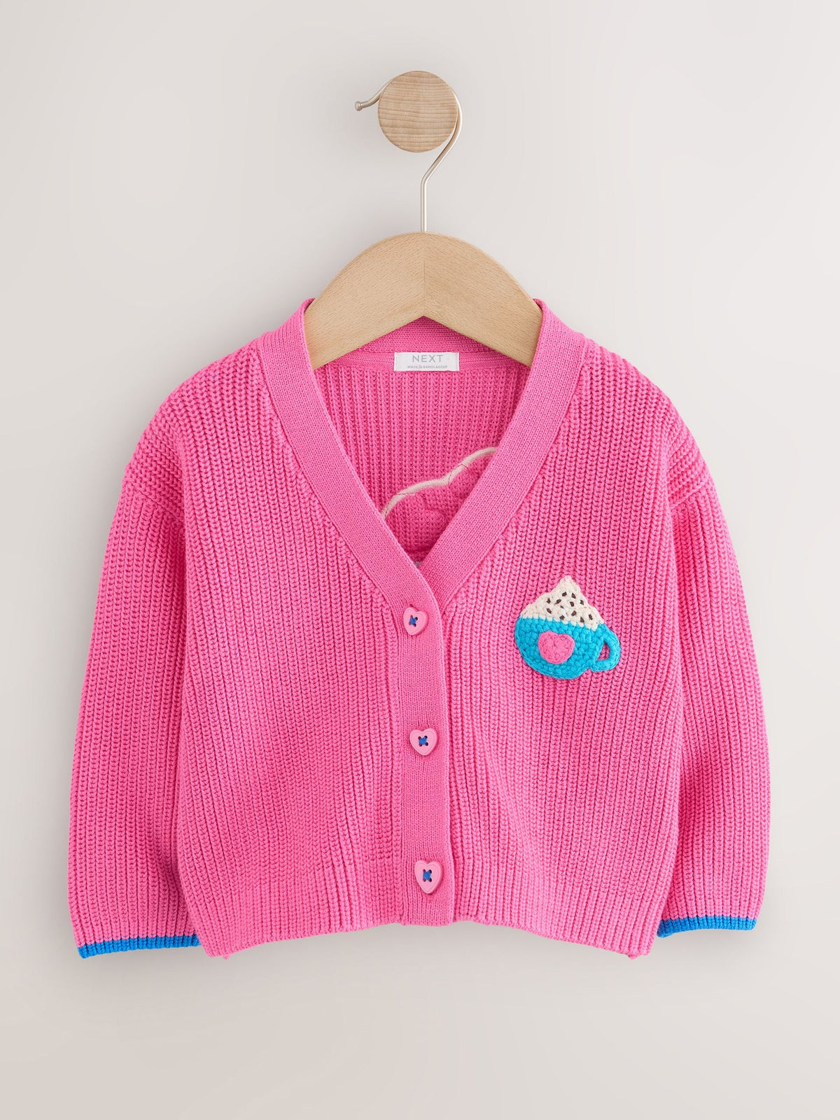 Dsiney Kidz - Pink Hot Chocolate V-Neck Cardigan (3mths-7yrs) image 6