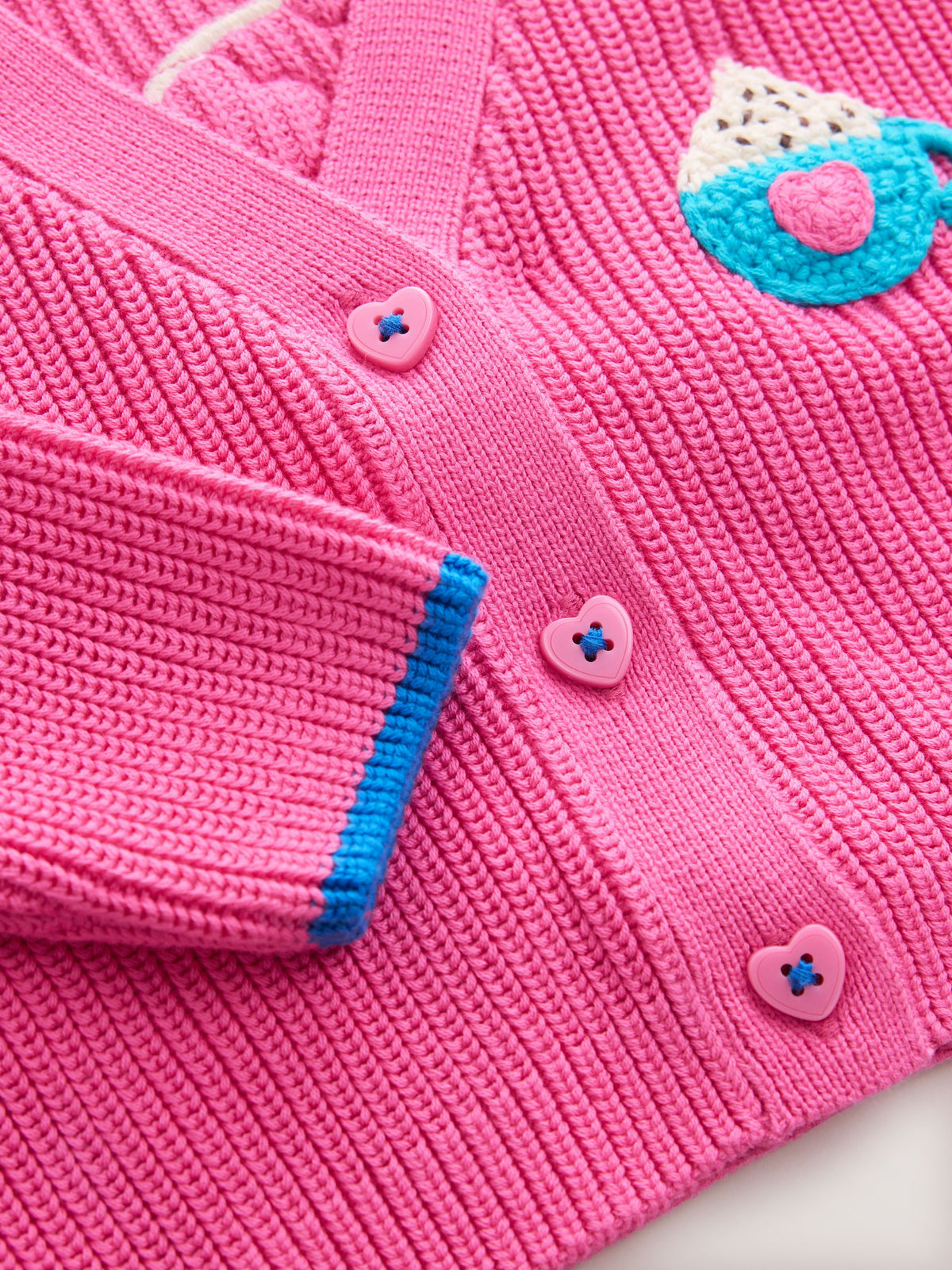 Dsiney Kidz - Pink Hot Chocolate V-Neck Cardigan (3mths-7yrs) image 8