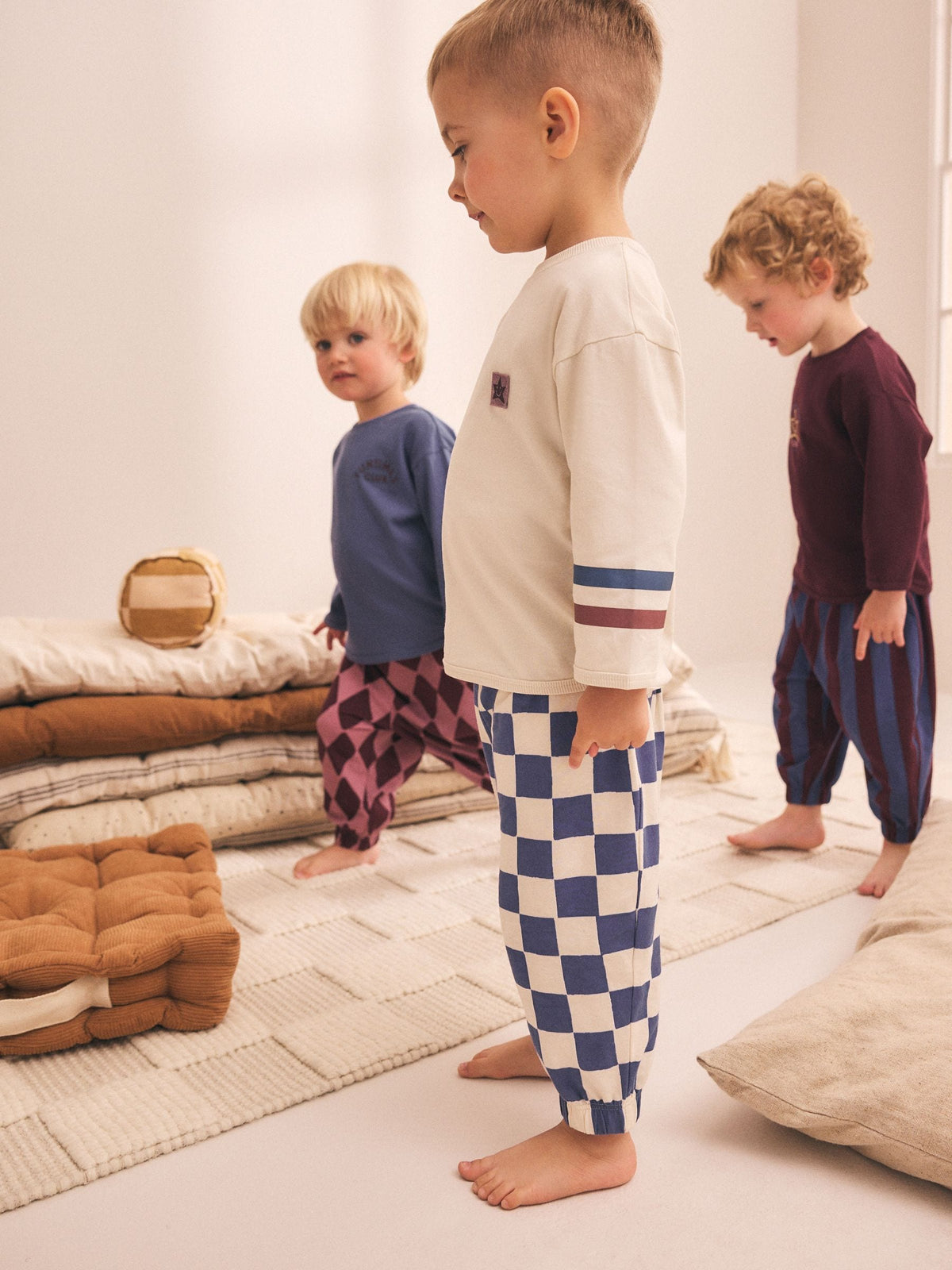 Dsiney Kidz - Burgundy/Ecru/Blue Oversized Pyjamas 3 Pack (9mths-10yrs) image 2