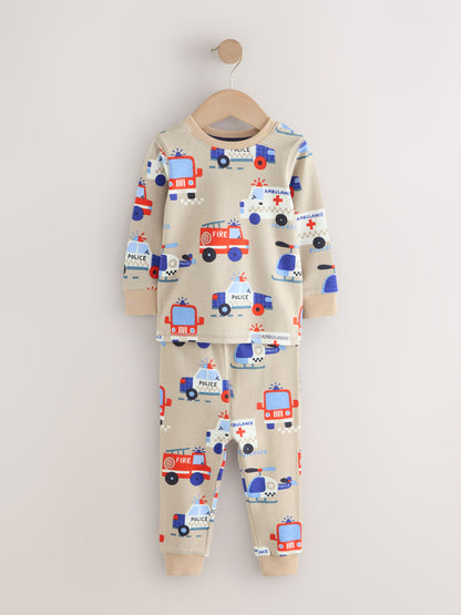 Red/Blue Emergency Vehicles Snuggle Pyjamas 3 Pack (9mths-10yrs) - image 4