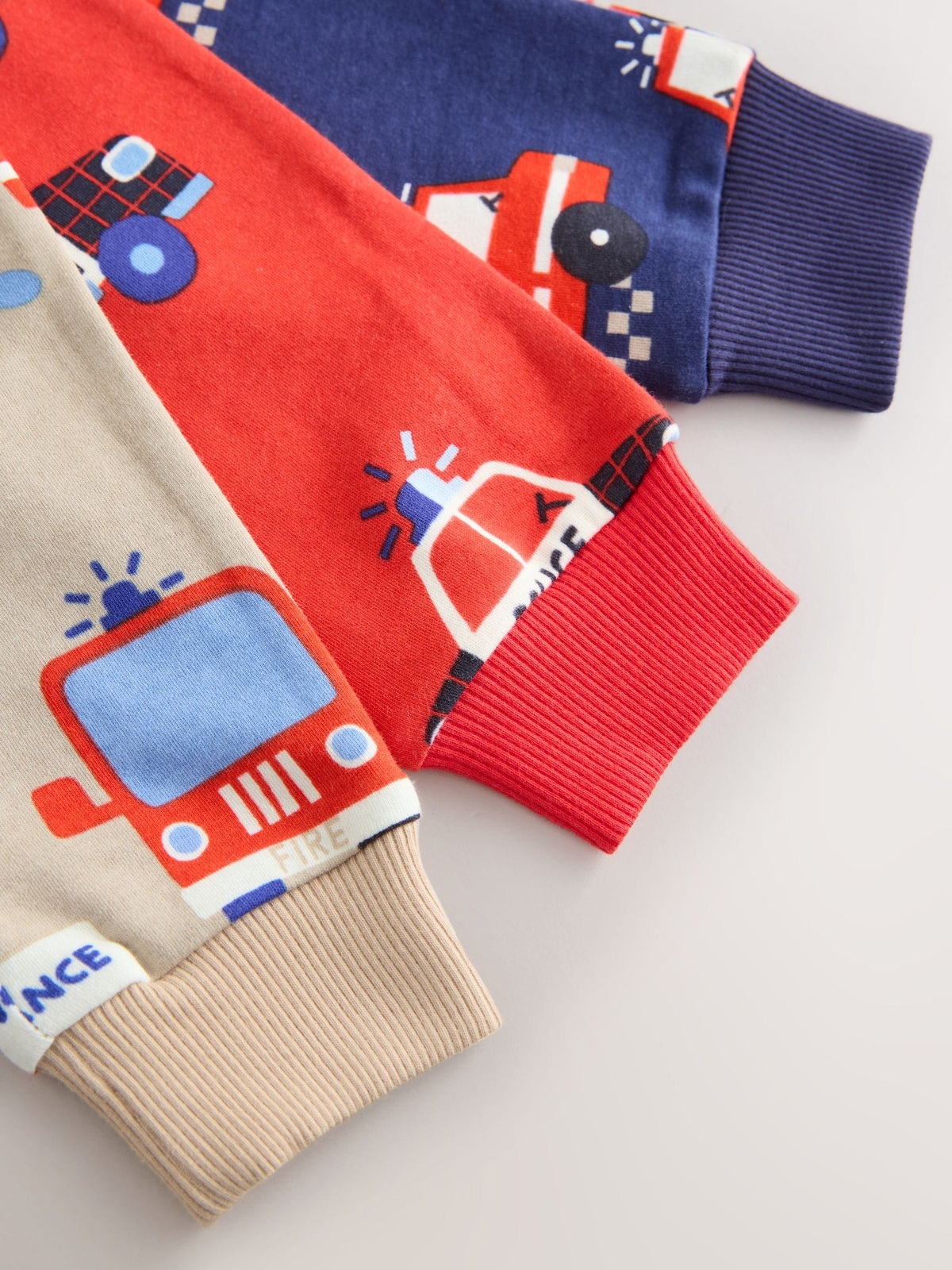 Red/Blue Emergency Vehicles Snuggle Pyjamas 3 Pack (9mths-10yrs) - image 6