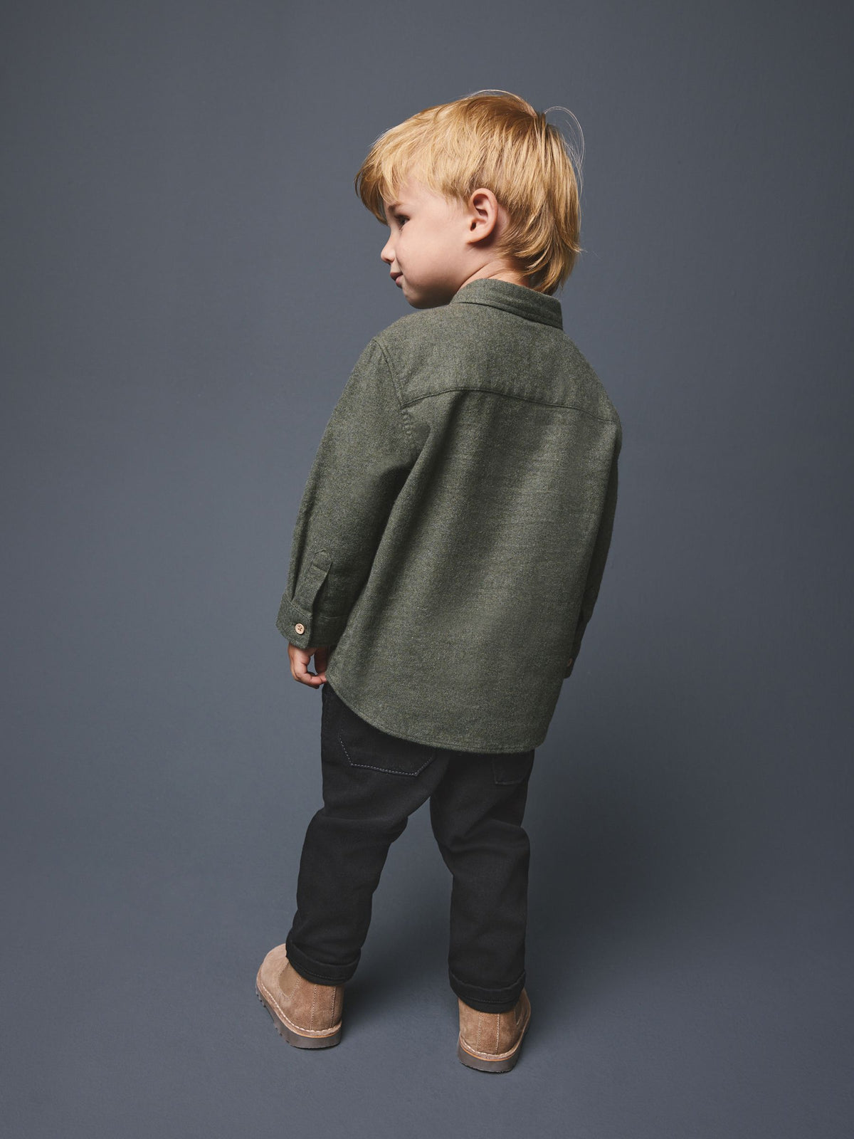 Dsiney Kidz - Green Bear Long Sleeve Melange Brushed Character Shirt (3mths-7yrs) image 3