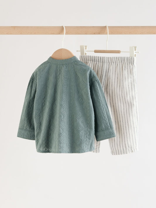 Green Shirt and Trousers Baby Set (0mths-3yrs)