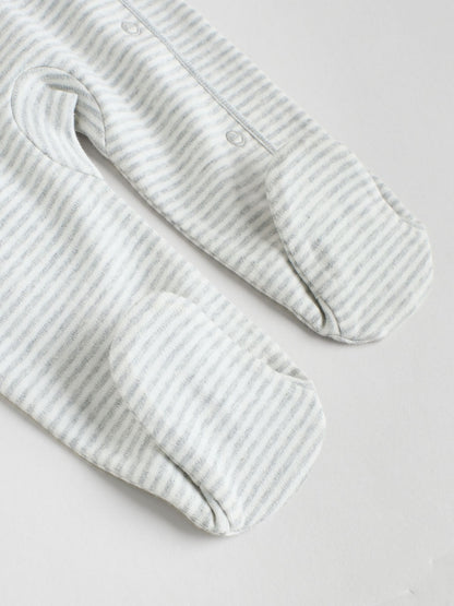 Grey Baby Popper Sleepsuits 3 Pack