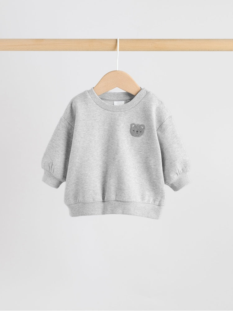 Grey Bear Baby Sweatshirt and Joggers Set Immediate