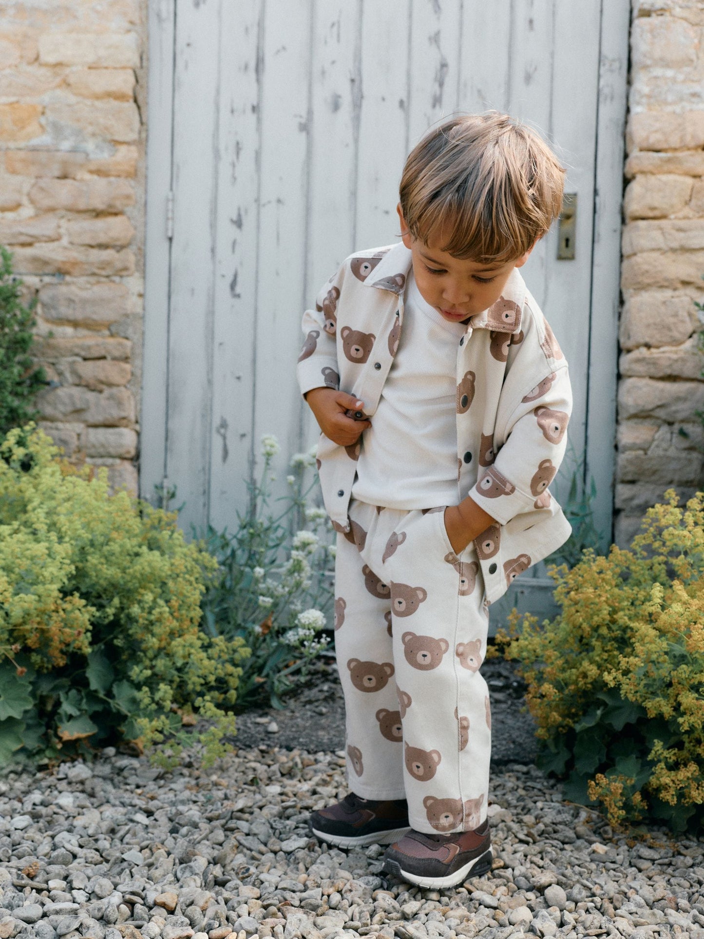 Dsiney Kidz - Ecru Bear Print Twill Printed Overshirt (3mths-7yrs) image 3