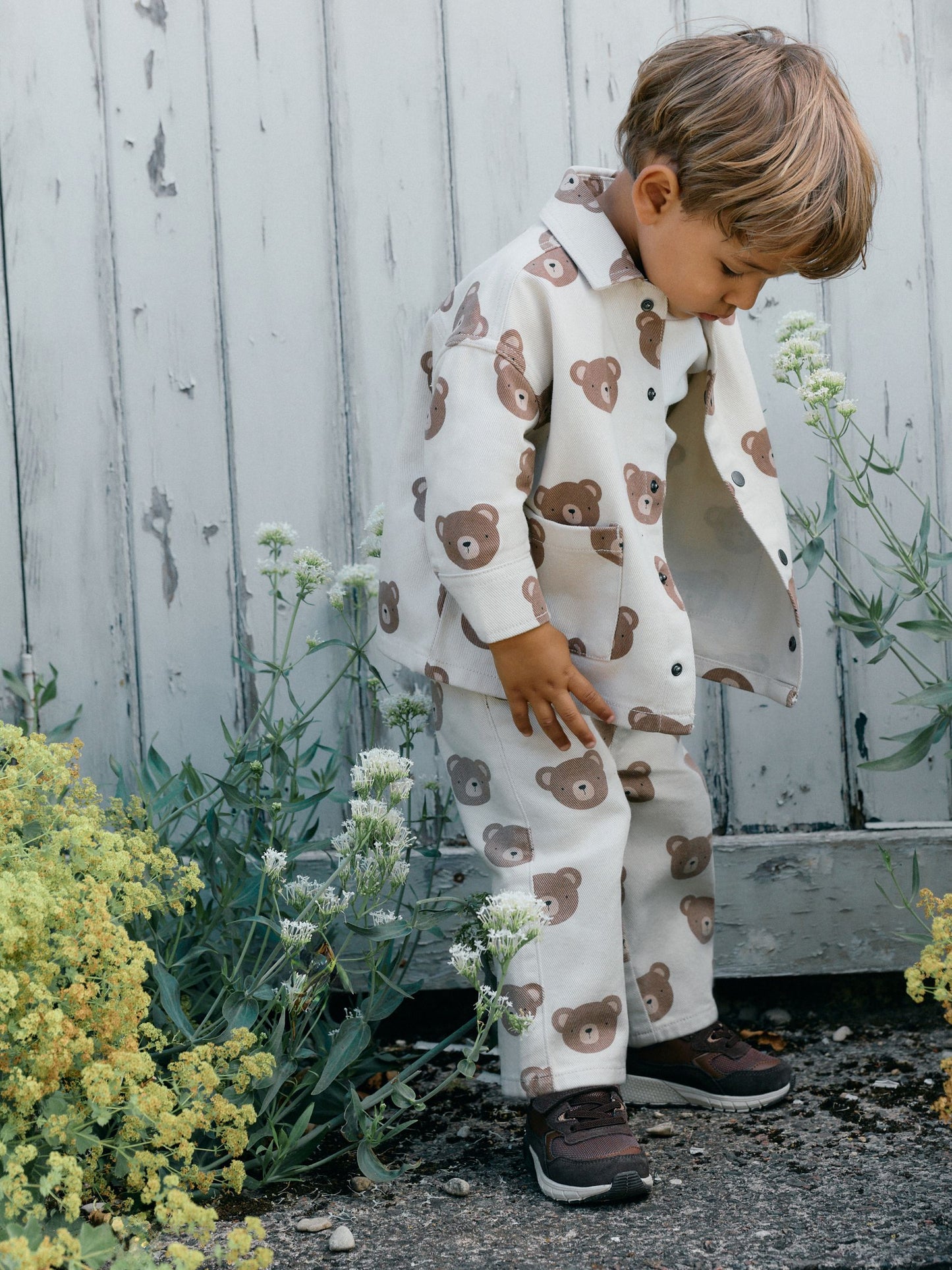 Dsiney Kidz - Ecru Bear Print Twill Printed Overshirt (3mths-7yrs) image 4