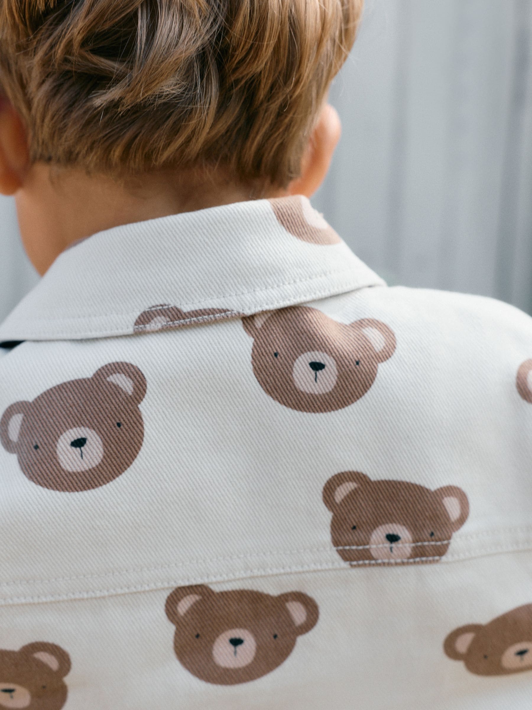 Dsiney Kidz - Ecru Bear Print Twill Printed Overshirt (3mths-7yrs) image 6