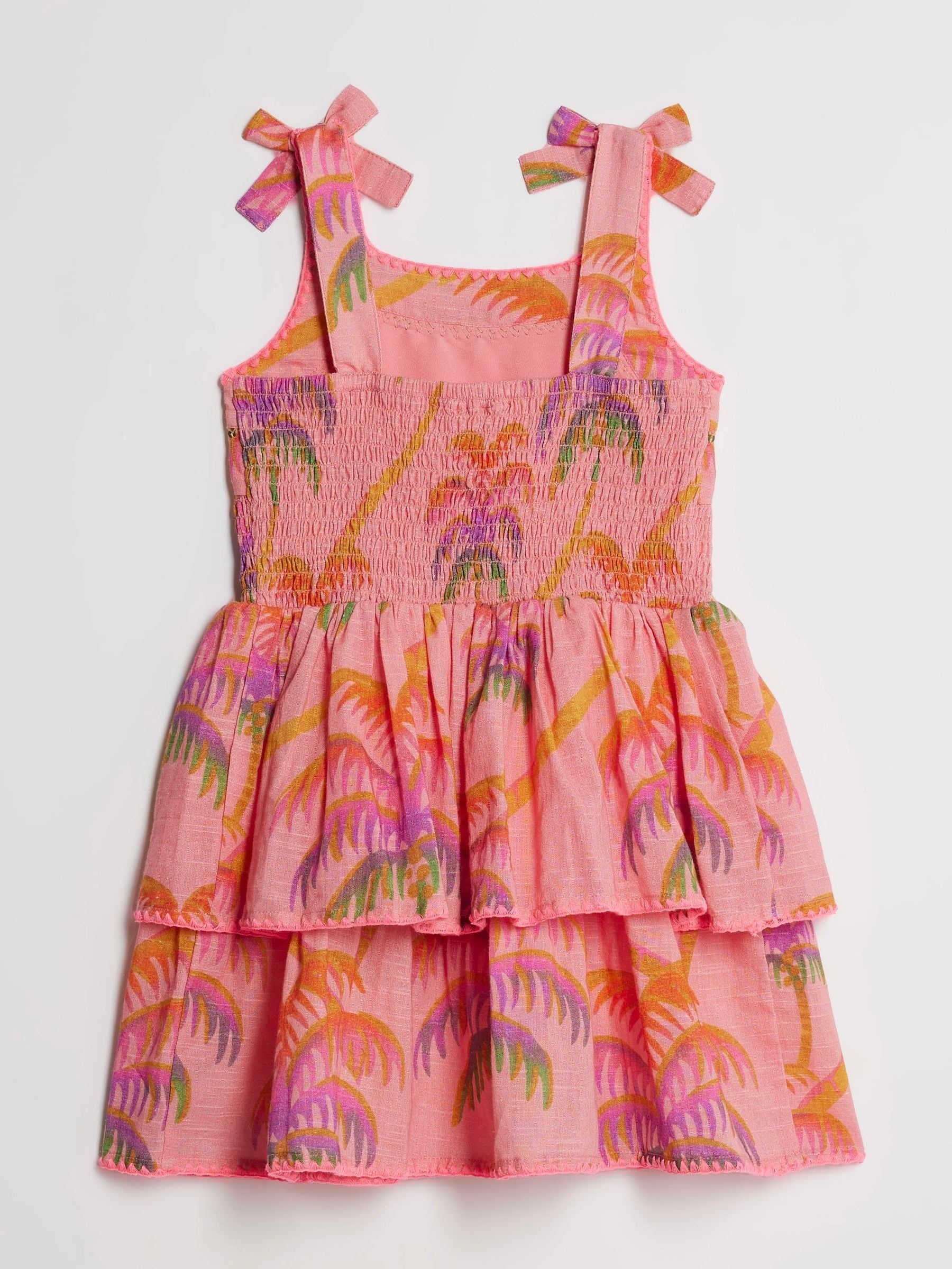 Dsiney Kidz - River Island Orange Palm Print Dress image 2